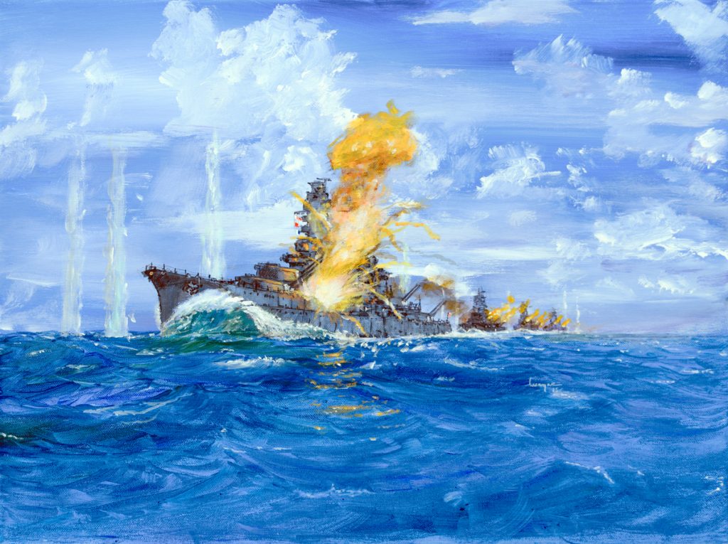Destruction of Japanese Battleship Kongo